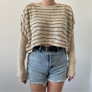 Urban outfitters long sleeve striped light sweater